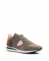 Chaussures de sport olive Philippe Model Paris