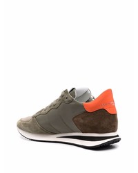 Chaussures de sport olive Philippe Model Paris