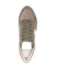 Chaussures de sport olive Philippe Model Paris