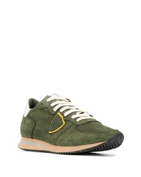 Chaussures de sport olive Philippe Model Paris