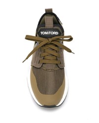 Chaussures de sport olive Tom Ford