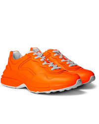 Chaussures de sport orange Gucci
