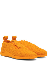 Chaussures de sport orange Bottega Veneta