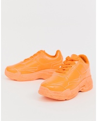 Chaussures de sport orange Public Desire