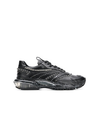 Chaussures de sport ornées noires Valentino
