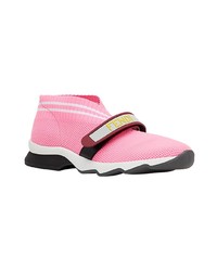 Chaussures de sport roses Fendi