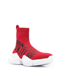 Chaussures de sport rouge et blanc VERSACE JEANS COUTURE