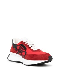 Chaussures de sport rouge et blanc Alexander McQueen