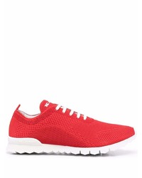 Chaussures de sport rouge et blanc Kiton