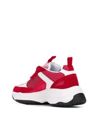 Chaussures de sport rouge et blanc Calvin Klein Jeans