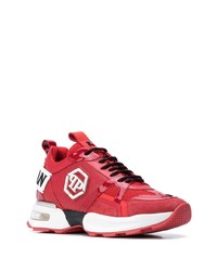 Chaussures de sport rouge et blanc Philipp Plein