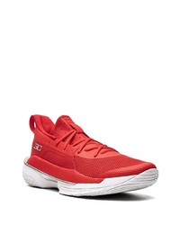 Chaussures de sport rouge et blanc Under Armour