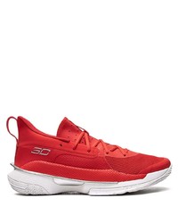 Chaussures de sport rouge et blanc Under Armour