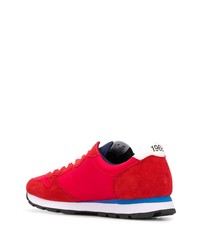 Chaussures de sport rouge et bleu marine Sun 68