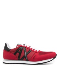 Chaussures de sport rouge et noir Armani Exchange