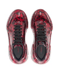 Chaussures de sport rouge et noir Dolce & Gabbana