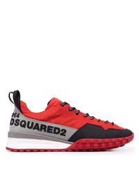 Chaussures de sport rouge et noir DSQUARED2