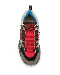 Chaussures de sport rouge et noir Gucci