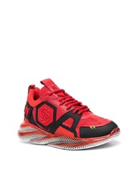 Chaussures de sport rouge et noir Philipp Plein