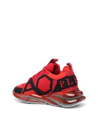 Chaussures de sport rouge et noir Philipp Plein