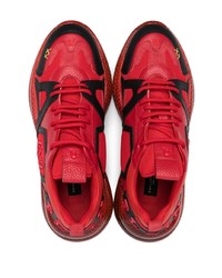 Chaussures de sport rouge et noir Philipp Plein