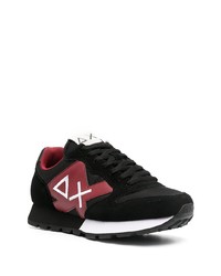 Chaussures de sport rouge et noir Sun 68