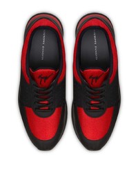 Chaussures de sport rouge et noir Giuseppe Zanotti