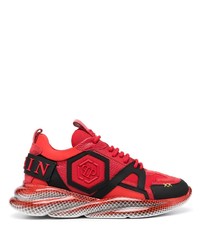 Chaussures de sport rouge et noir Philipp Plein