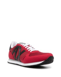 Chaussures de sport rouge et noir Armani Exchange