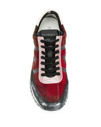 Chaussures de sport rouge et noir Premiata