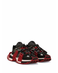 Chaussures de sport rouge et noir Dolce & Gabbana