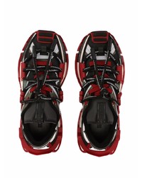 Chaussures de sport rouge et noir Dolce & Gabbana