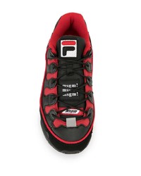 Chaussures de sport rouge et noir MSGM