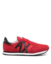 Chaussures de sport rouges Armani Exchange