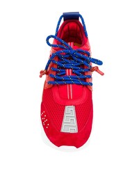 Chaussures de sport rouges Versace