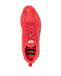 Chaussures de sport rouges Diesel