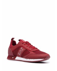 Chaussures de sport rouges Ea7 Emporio Armani