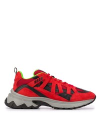 Chaussures de sport rouges MSGM