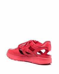 Chaussures de sport rouges Maison Margiela x Reebok