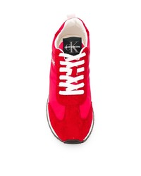 Chaussures de sport rouges Calvin Klein Jeans