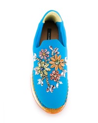 Chaussures de sport turquoise Dolce & Gabbana