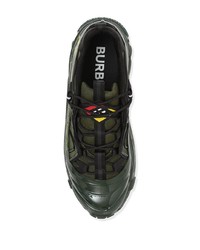 Chaussures de sport vert foncé Burberry