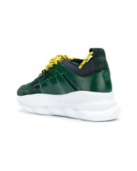 Chaussures de sport vert foncé Versace