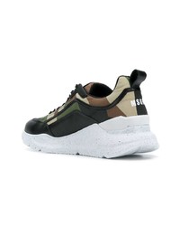 Chaussures de sport vert foncé MSGM