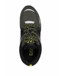 Chaussures de sport vert foncé Ea7 Emporio Armani