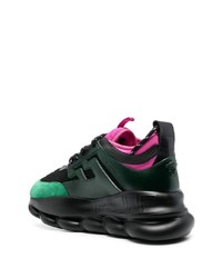 Chaussures de sport vert foncé Versace