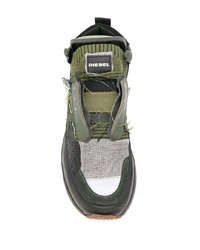 Chaussures de sport vert foncé Diesel