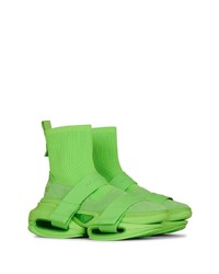 Chaussures de sport vertes Balmain