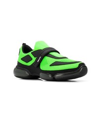 Chaussures de sport vertes Prada