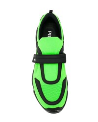 Chaussures de sport vertes Prada
